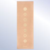 Large Golden Chakra Cork Yoga Mat